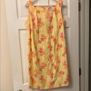 Lilly Pulitzer Yellow and Pink Floral Mini Dress